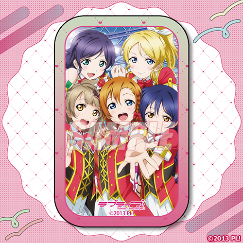 スクエア缶バッジ 穂乃果&絵里&ことり&海未&希