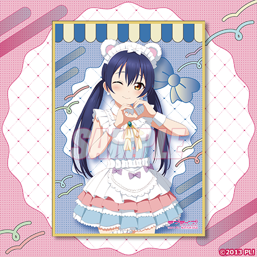 描き下ろしイラストA6ミニ色紙 園田海未