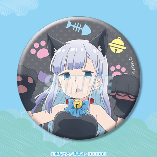 D-4 缶バッジ 阿波連れいな 猫