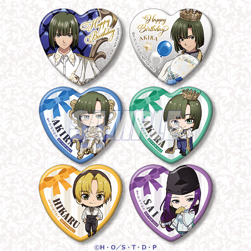 ハート型缶バッジ