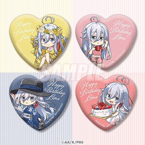 誕生日特典 ハート型ちびキャラ缶バッジ