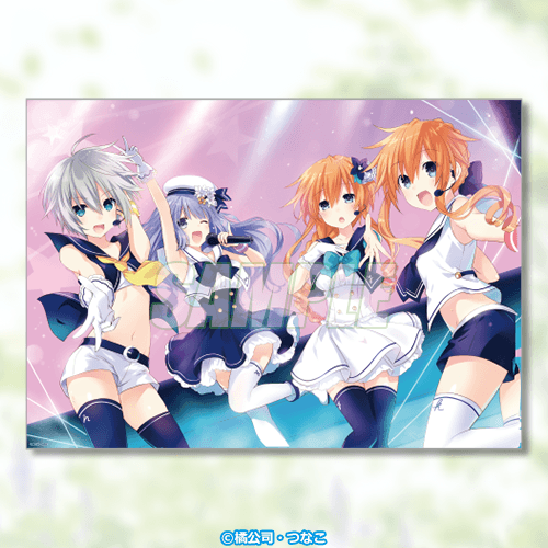 A3クリアポスター 耶倶矢&夕弦&美九&二亜