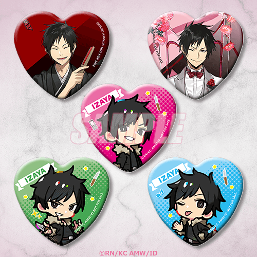 ハート型缶バッジ 和装 or タキシード or 立ちポーズ（ミニ） or ナイフ（ミニ） or 鬼ごっこ（ミニ）