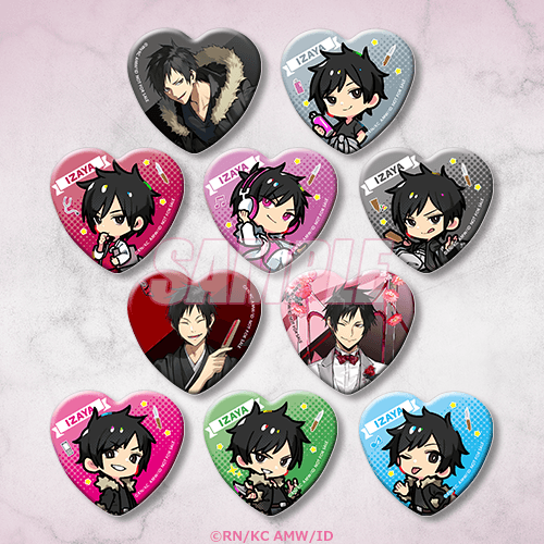 ハート型缶バッジ