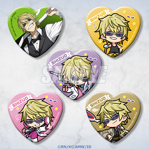 ハート型缶バッジ 標識 or ペイント（ミニ） or ドクター（ミニ） or ヘッドホン（ミニ） or 和装（ミニ）