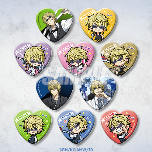 ハート型缶バッジ