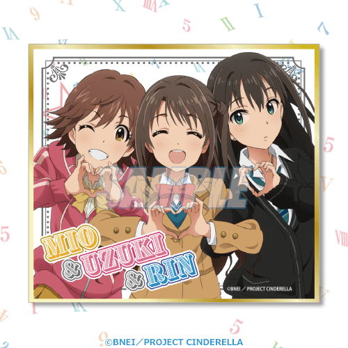 C-1 ミニ色紙 島村卯月＆渋谷凛＆本田未央 A