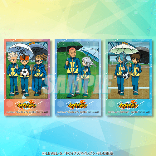 ミニブロマイド 雨の日ver.(豪炎寺&円堂&鬼道/染岡&吹雪/風丸&半田)