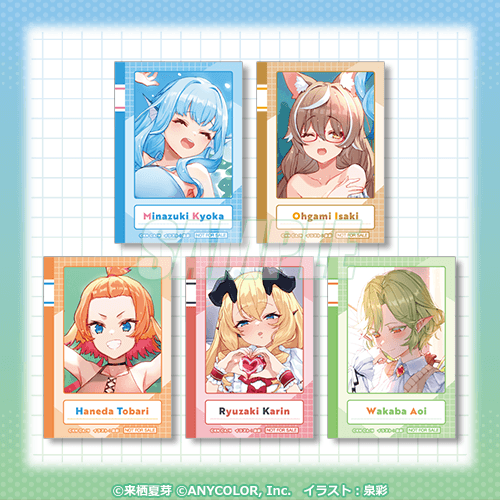 アクリルカード 水月鏡花／尾々守一咲／羽根田トバリ／龍崎カリン／若葉葵