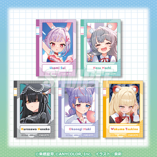 アクリルカード 右左美彗／根津万智／黒澤寧々子／小此鬼マキ／和久間月乃