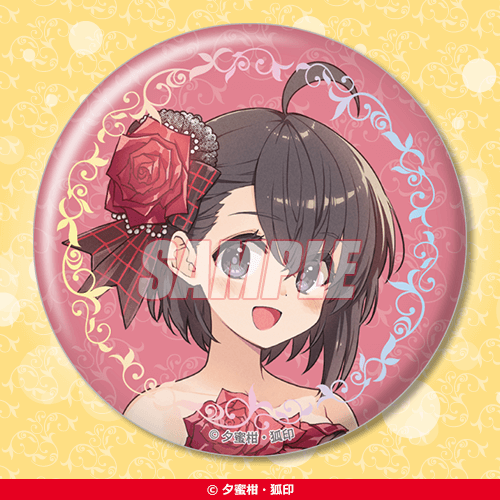 D-9 オーロラ缶バッジ 『痛いのは嫌なので防御力に極振りしたいと思います。』メイプル