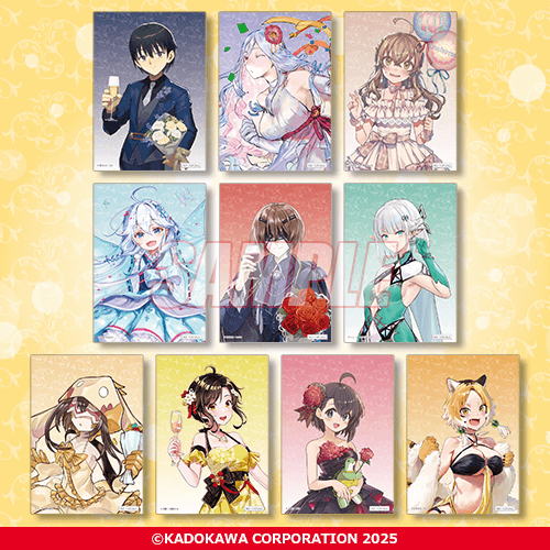 ブロマイド 前期：サトゥー／「私」／モニカ／エレン／クノン／エルマ／テレジア／リン／メイプル／サーミャ