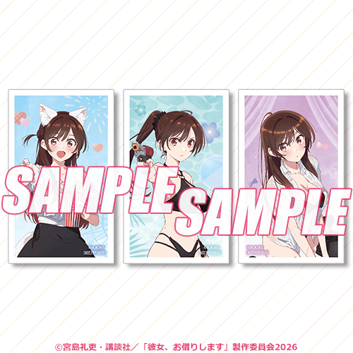 ミニブロマイド 遊園地デートB、水着デートB、お泊まりデートB