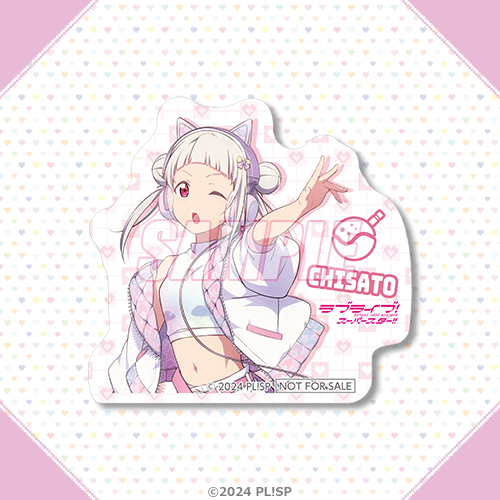 描き下ろしイラストダイカットステッカー 嵐 千砂都