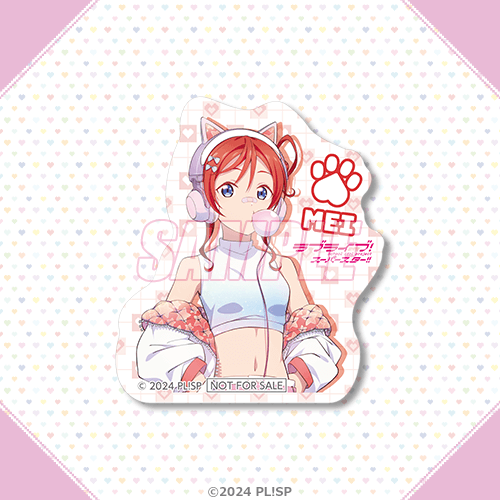 描き下ろしイラストダイカットステッカー 米女メイ