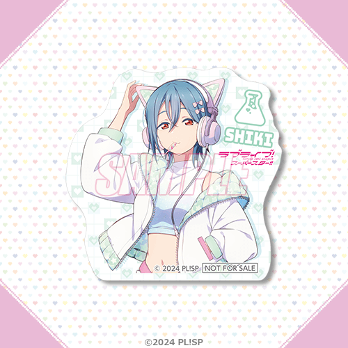 描き下ろしイラストダイカットステッカー 若菜四季