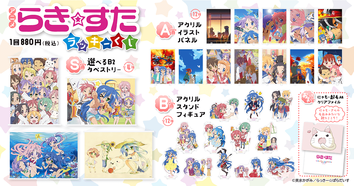 らき☆すた ラッキーくじ　くじ引き堂　A-4 アクリルイラストパネル