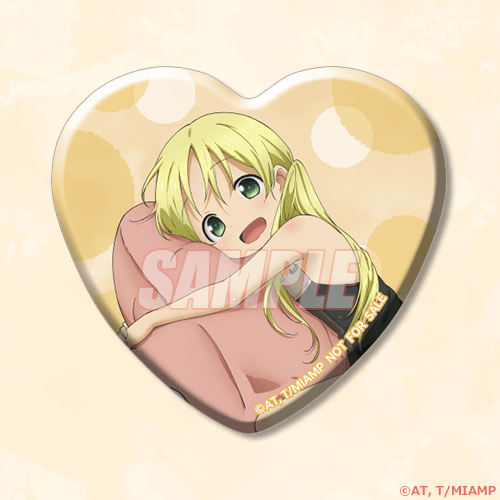 ハート型缶バッジ リコ