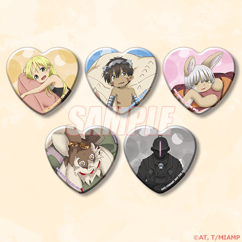 ハート型缶バッジ