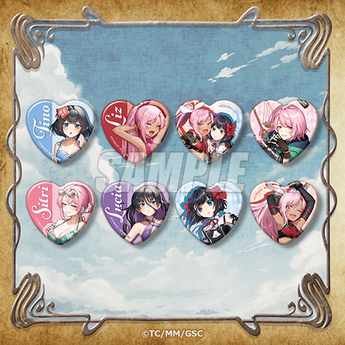 ハート型缶バッジ