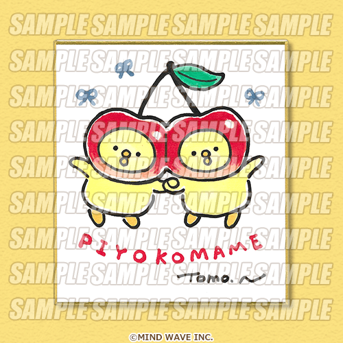 Tomo.N先生描き下ろし直筆イラスト色紙 さくらんぼ
