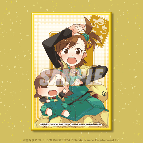 D-10 スクエア缶バッジ 双海真美＆こまみ