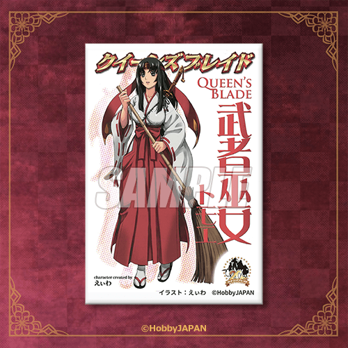 スクエア缶バッジ 武者巫女 トモエ