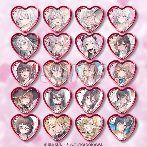 D賞 ハート型缶バッジ全種セット