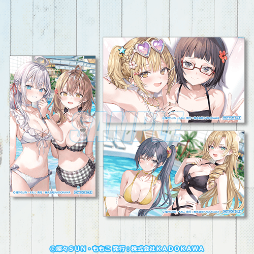 ミニブロマイド アーリャ&マーシャ(プールサイド)/沙也加&乃々亜(プールサイド)/菫&依礼奈(プールサイド)