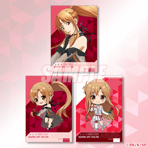 ブロマイド アスナ Ver.Black／アスナ Ver.Black ミニキャラ 1／アスナ Ver.White ミニキャラ 1