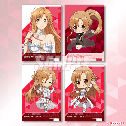 ブロマイド アスナ Ver.White／アスナ Ver.Black ミニキャラ 2／アスナ Ver.White ミニキャラ 2／アスナ ミニキャラ