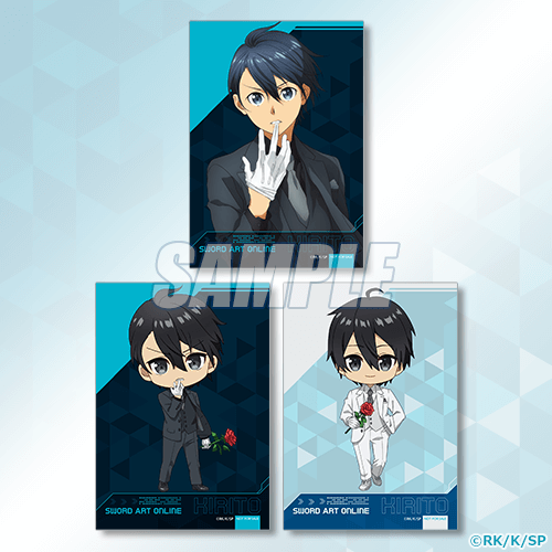 ブロマイド キリト Ver.Black／キリト Ver.Black ミニキャラ 1／キリト Ver.White ミニキャラ 1