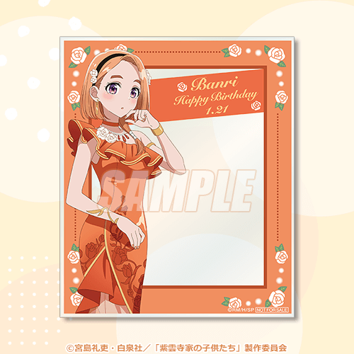 誕生日当日限定 バースデーアクリルカード ドレス