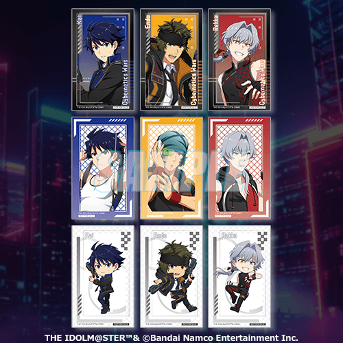 ミニブロマイド 大河タケル／円城寺道流／牙崎漣（各3種：描き下ろし・カードイラスト・ちびキャラ）