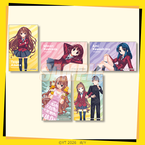 ミニブロマイド 前半(全5種):大河A/実乃梨A/亜美/大河B/大河&竜児A