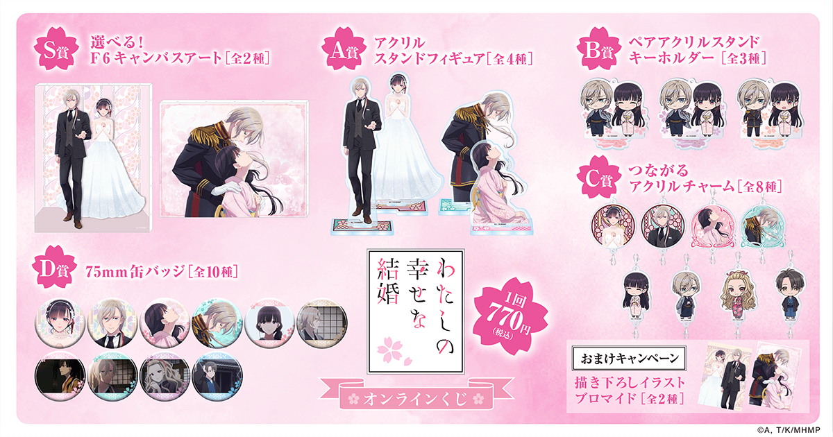 わたしの幸せな結婚　オンラインくじ　キャンバスアート見つめ合いver.