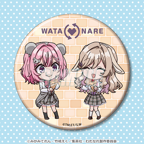 缶バッジ ミニキャラ れな子&紫陽花