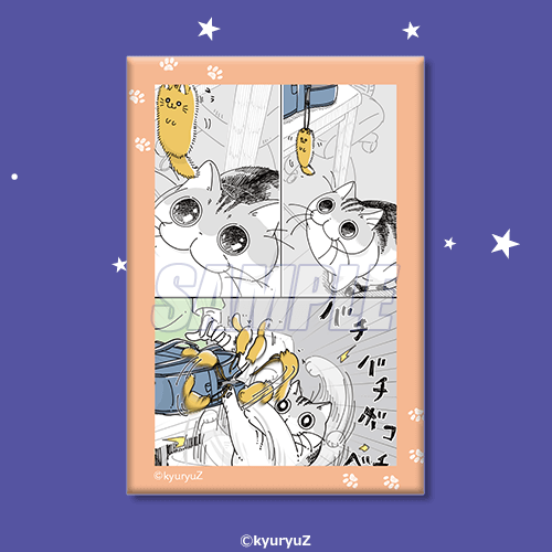 C-3 缶バッジ 猫パンチ