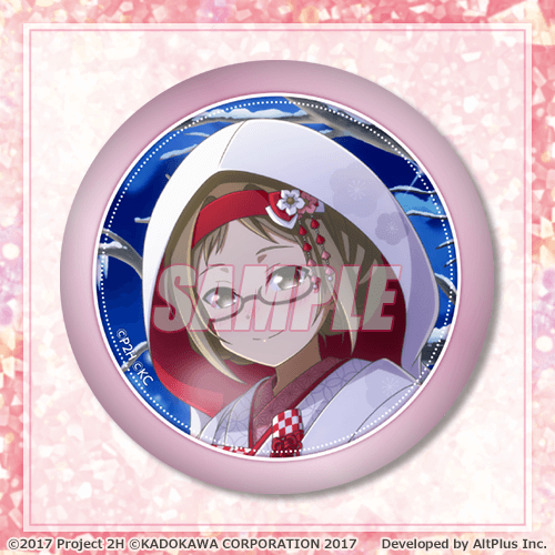 D-10 缶バッジ 秋原雪花 ゲームイラストA