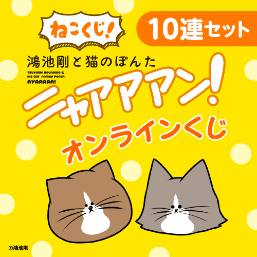 くじ引き堂 鴻池剛と猫のぽんたニャアアアン オンラインくじ 10連セット おまけ